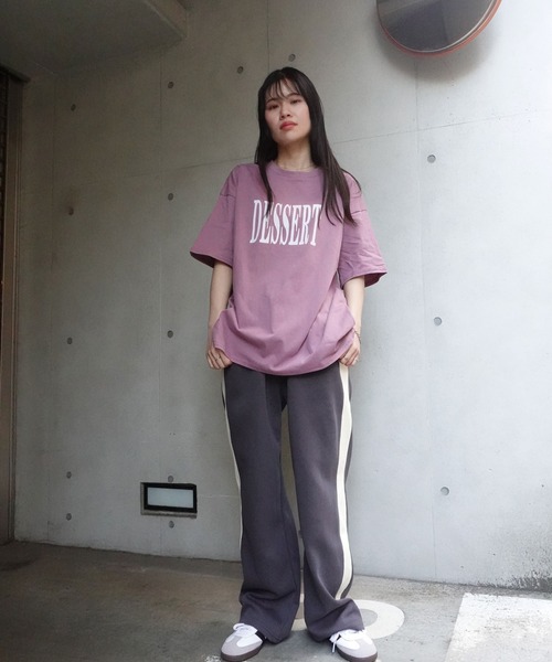 CORNERS（コーナーズ）の「DESSERTプリントTシャツ（Tシャツ/カットソー・レディース・パープル/オフホワイト/チャコールグレー・M）」の6枚目の写真