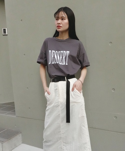 CORNERS（コーナーズ）の「DESSERTプリントTシャツ（Tシャツ/カットソー・レディース・パープル/オフホワイト/チャコールグレー・M）」の11枚目の写真