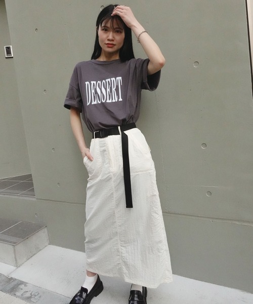 CORNERS（コーナーズ）の「DESSERTプリントTシャツ（Tシャツ/カットソー・レディース・パープル/オフホワイト/チャコールグレー・M）」の15枚目の写真