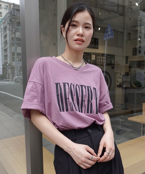 CORNERS（コーナーズ）の「DESSERTプリントTシャツ（Tシャツ/カットソー・レディース・パープル/オフホワイト/チャコールグレー・M）」の17枚目の写真