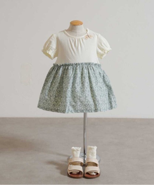 【セール】【Hoppetta(ホッペッタ)】ちょうちょ刺繍 半袖ボディーオール 70cm・80cm（ロンパース）｜Hoppetta（ホッペッタ）