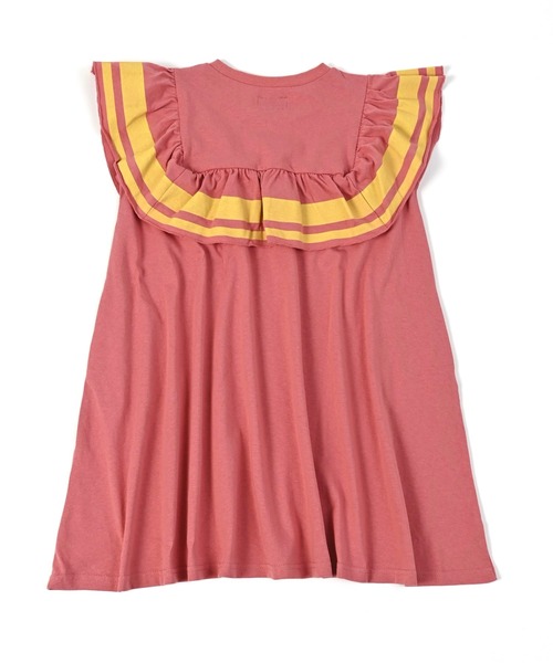 BIG FIELD（ビッグフィールド）の「スクエアフリルワンピース（90～150cm）（ワンピース・キッズ・杢グレー/サーモンピンク/チャコール・120/110/100/90/150/140/130）」の8枚目の写真