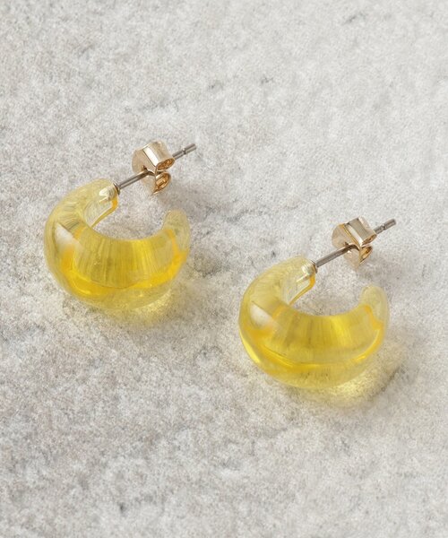 OPAQUE.CLIP（オペークドットクリップ）の「◆クリアカラーミニフープピアス（ピアス（両耳用）・レディース・パープル系4/ホワイト/イエロー・00）」の4枚目の写真