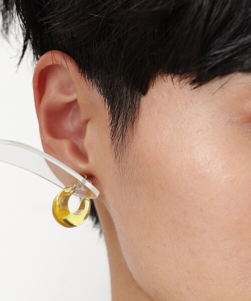 OPAQUE.CLIP（オペークドットクリップ）の「◆クリアカラーミニフープピアス（ピアス（両耳用）・レディース・パープル系4/ホワイト/イエロー・00）」の7枚目の写真