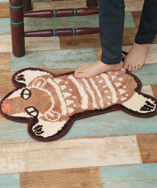 チチカカ（チチカカ）の「アミーゴバンザイマット（ラグ/マット・レディース・ブラウン/ブルー/オフホワイト・FREE）」の2枚目の写真