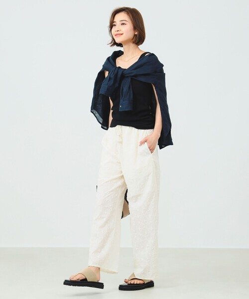 B:MING by BEAMS（ビーミングバイビームス）の「B:MING by BEAMS / 3D 刺繍 パンツ（その他パンツ・レディース・ネイビー/オフホワイト/サックスブルー・MEDIUM/SMALL）」の14枚目の写真