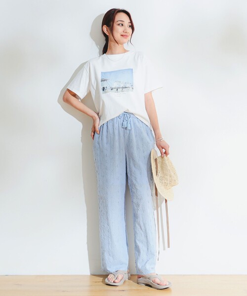 B:MING by BEAMS（ビーミングバイビームス）の「B:MING by BEAMS / 3D 刺繍 パンツ（その他パンツ・レディース・ネイビー/オフホワイト/サックスブルー・MEDIUM/SMALL）」の18枚目の写真