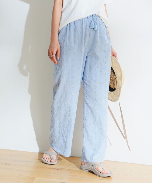 B:MING by BEAMS（ビーミングバイビームス）の「B:MING by BEAMS / 3D 刺繍 パンツ（その他パンツ・レディース・ネイビー/オフホワイト/サックスブルー・MEDIUM/SMALL）」の9枚目の写真