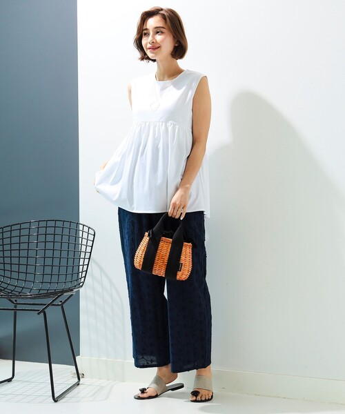 B:MING by BEAMS（ビーミングバイビームス）の「B:MING by BEAMS / 3D 刺繍 パンツ（その他パンツ・レディース・ネイビー/オフホワイト/サックスブルー・MEDIUM/SMALL）」の12枚目の写真