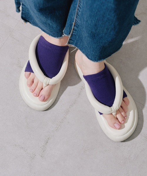 GUNZE（グンゼ）の「【GUNZE×TYPY】サンダルソックス（ソックス/靴下・レディース・オレンジ/ベージュ/ダークブルー/パープル/イエロー/ピンク/グレー/ブルー・ONE SIZE）」の5枚目の写真