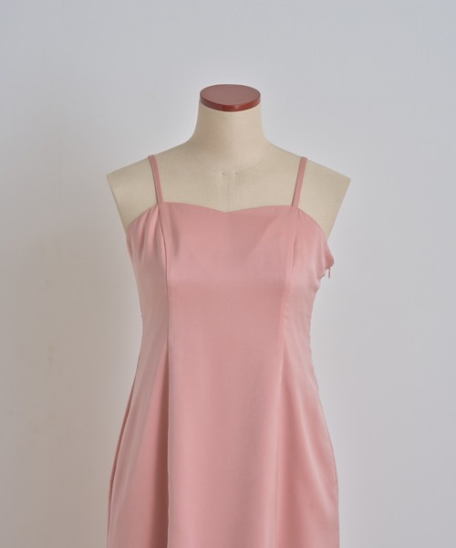 tocco closet(トッコ クローゼット)の「マルチWAY配色レーストップス&マーメイドサテンキャミワンピースSET(ワンピース・レディース・ブラック/ピンク・M)」の18枚目の写真