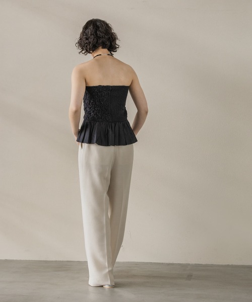 A part by（アパートバイ）の「ランダムシャーリングベアトップ（チューブトップ・レディース・ブラック/オフホワイト・FREE）」の11枚目の写真