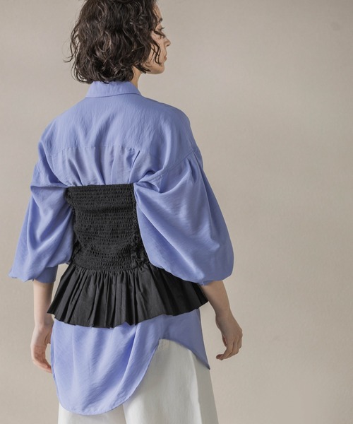 A part by（アパートバイ）の「ランダムシャーリングベアトップ（チューブトップ・レディース・ブラック/オフホワイト・FREE）」の19枚目の写真