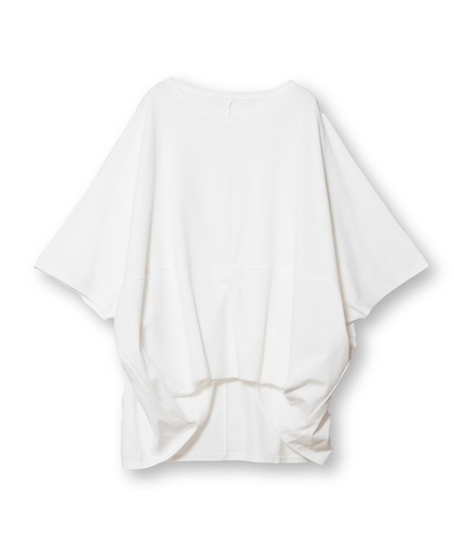 OSMOSIS（オズモーシス）の「ドレープヘムプルオーバー（Tシャツ/カットソー・レディース・サックスブルー/ブラック/ホワイト・ONE SIZE）」の9枚目の写真