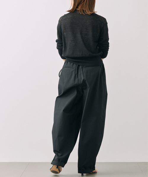 BABYLONE(バビロン)の「リネンナイロンクルーネックカーディガン(カーディガン/ボレロ・レディース・ブラック/ベビーピンク・フリー)」の9枚目の写真