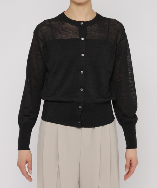 BABYLONE(バビロン)の「リネンナイロンクルーネックカーディガン(カーディガン/ボレロ・レディース・ブラック/ベビーピンク・フリー)」の17枚目の写真