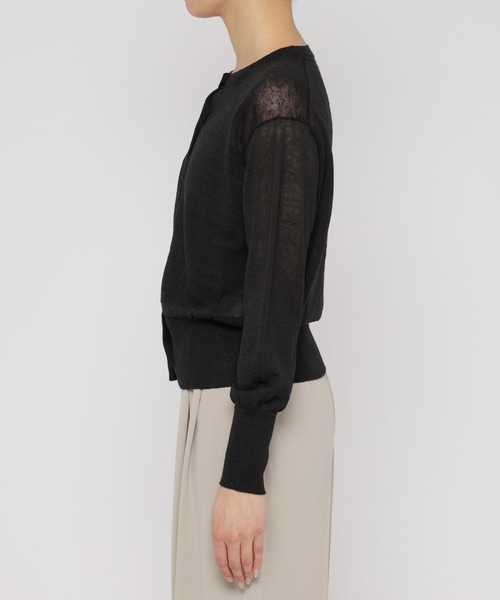 BABYLONE(バビロン)の「リネンナイロンクルーネックカーディガン(カーディガン/ボレロ・レディース・ブラック/ベビーピンク・フリー)」の18枚目の写真