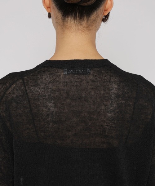 BABYLONE(バビロン)の「リネンナイロンクルーネックカーディガン(カーディガン/ボレロ・レディース・ブラック/ベビーピンク・フリー)」の20枚目の写真