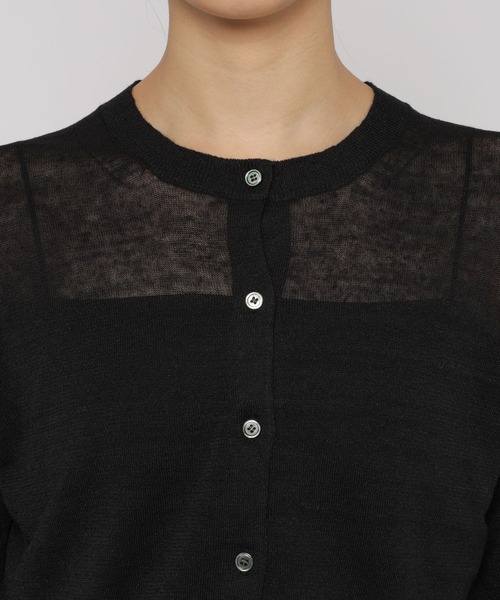 BABYLONE(バビロン)の「リネンナイロンクルーネックカーディガン(カーディガン/ボレロ・レディース・ブラック/ベビーピンク・フリー)」の21枚目の写真
