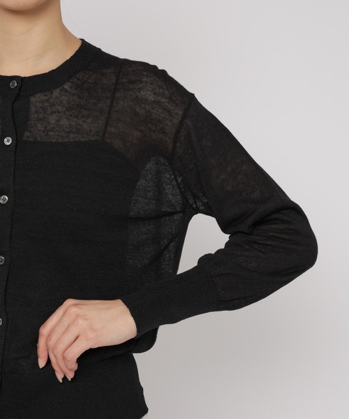 BABYLONE(バビロン)の「リネンナイロンクルーネックカーディガン(カーディガン/ボレロ・レディース・ブラック/ベビーピンク・フリー)」の22枚目の写真