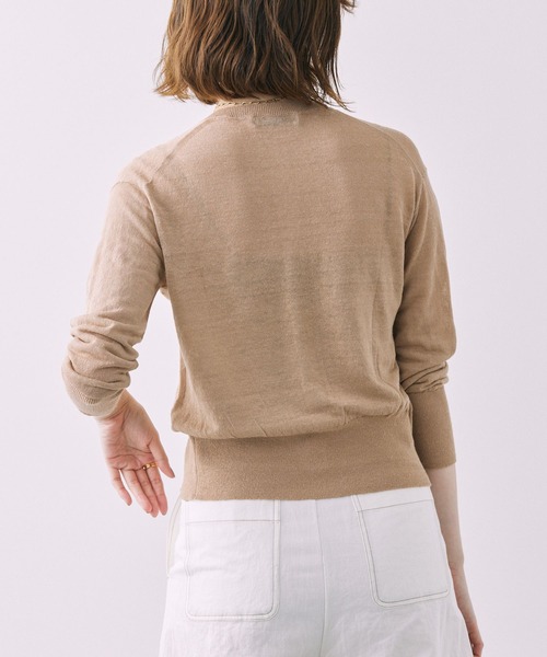 BABYLONE(バビロン)の「リネンナイロンクルーネックカーディガン(カーディガン/ボレロ・レディース・ブラック/ベビーピンク・フリー)」の13枚目の写真