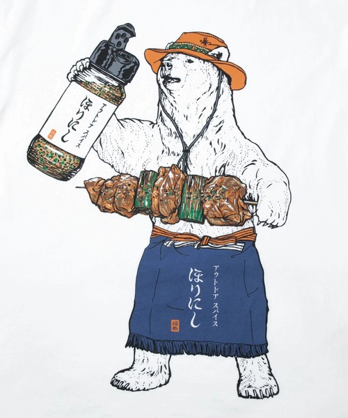 go slow caravan（ゴースローキャラバン）の「ほりにしクマ TEE vol.5（Tシャツ/カットソー・メンズ・ブラック/ホワイト・X-LARGE/LARGE/MEDIUM）」の11枚目の写真