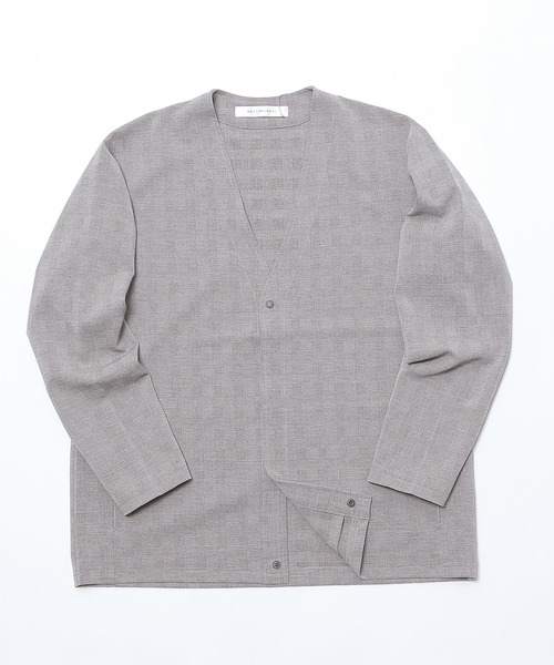 MEN'S MELROSE（メンズメルローズ）の「ドライクールグレンチェックリラクシングカーディガン（カーディガン/ボレロ・メンズ・ライトブラウン/ネイビー・2/4/3）」の10枚目の写真