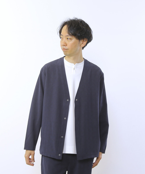 MEN'S MELROSE（メンズメルローズ）の「ドライクールグレンチェックリラクシングカーディガン（カーディガン/ボレロ・メンズ・ライトブラウン/ネイビー・2/4/3）」の18枚目の写真