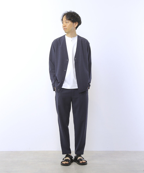 MEN'S MELROSE（メンズメルローズ）の「ドライクールグレンチェックリラクシングカーディガン（カーディガン/ボレロ・メンズ・ライトブラウン/ネイビー・2/4/3）」の20枚目の写真
