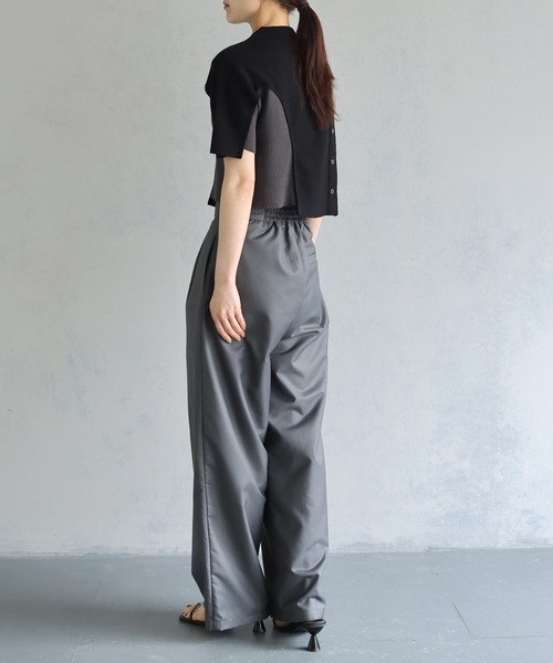 &g'aime（アンジェム）の「【&g’aime】アイレットボタンブロッキングニットトップス（ニット/セーター・レディース・パープル/ブラック/チャコールグレー・FREE）」の15枚目の写真