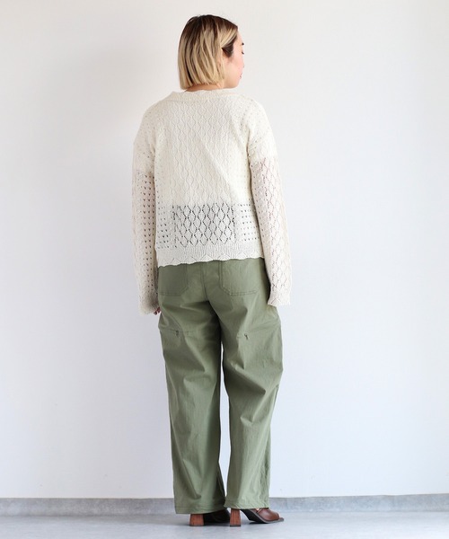 cepo(セポ)の「スカシアミラメニットリボンカーデ(カーディガン/ボレロ・レディース・オレンジ/ブラック/オフホワイト・M)」の22枚目の写真