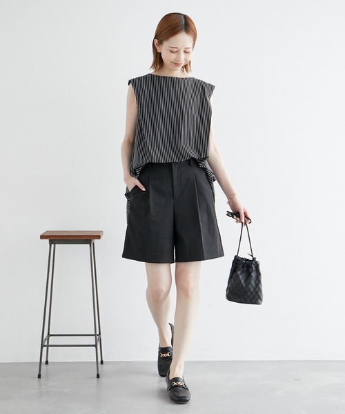 ROPE' PICNIC（ロペピクニック）の「タックスリーブフレアカットトップス（Tシャツ/カットソー・レディース・ブラック系その他/ブラック/ホワイト/ベージュ・38）」の10枚目の写真