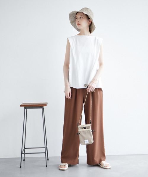 ROPE' PICNIC（ロペピクニック）の「タックスリーブフレアカットトップス（Tシャツ/カットソー・レディース・ブラック系その他/ブラック/ホワイト/ベージュ・38）」の15枚目の写真