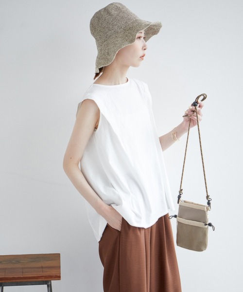 ROPE' PICNIC（ロペピクニック）の「タックスリーブフレアカットトップス（Tシャツ/カットソー・レディース・ブラック系その他/ブラック/ホワイト/ベージュ・38）」の17枚目の写真