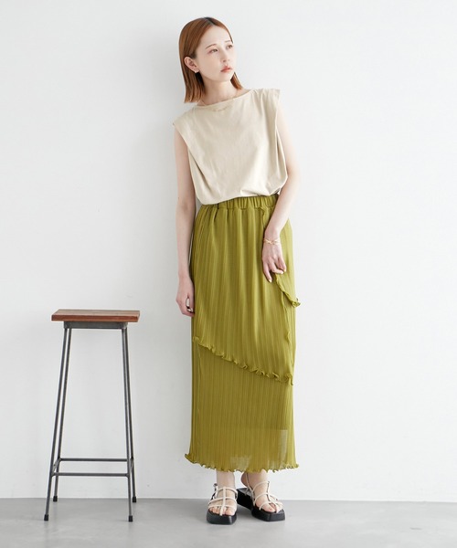 ROPE' PICNIC（ロペピクニック）の「タックスリーブフレアカットトップス（Tシャツ/カットソー・レディース・ブラック系その他/ブラック/ホワイト/ベージュ・38）」の19枚目の写真