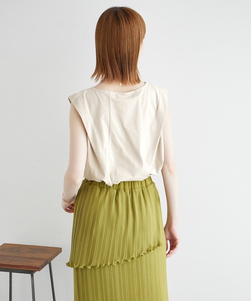 ROPE' PICNIC（ロペピクニック）の「タックスリーブフレアカットトップス（Tシャツ/カットソー・レディース・ブラック系その他/ブラック/ホワイト/ベージュ・38）」の22枚目の写真