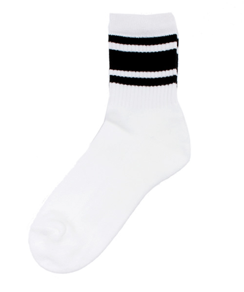 WEGO（ウィゴー）の「WEGO/スリーラインソックス（ソックス/靴下・レディース・ブラック/トリコロール/ピンク/ホワイト/その他1/イエロー/グリーン/ブルー/パープル/レッド・FREE）」の2枚目の写真