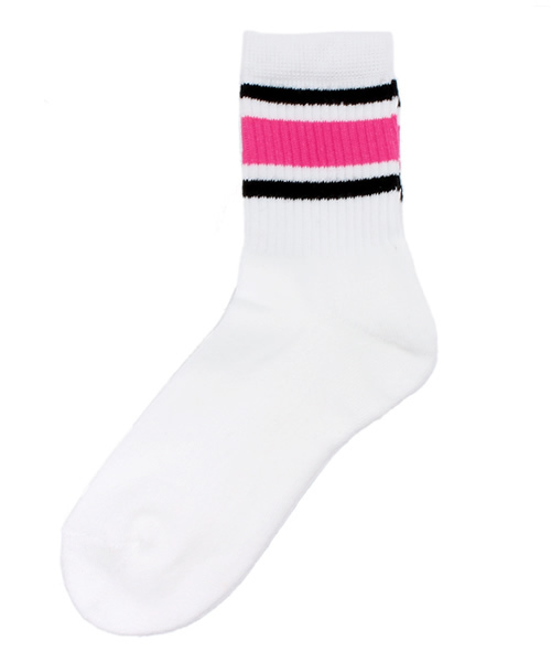 WEGO（ウィゴー）の「WEGO/スリーラインソックス（ソックス/靴下・レディース・ブラック/トリコロール/ピンク/ホワイト/その他1/イエロー/グリーン/ブルー/パープル/レッド・FREE）」の7枚目の写真