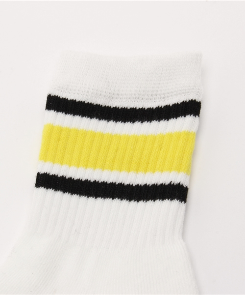 WEGO（ウィゴー）の「WEGO/スリーラインソックス（ソックス/靴下・レディース・ブラック/トリコロール/ピンク/ホワイト/その他1/イエロー/グリーン/ブルー/パープル/レッド・FREE）」の12枚目の写真