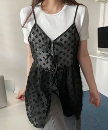 フロントリボンシアーキャミソール