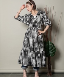 MHBG TOKYO | アンティークアート柄　サックワンピース(ワンピース)