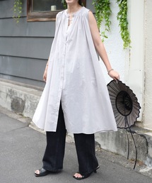 DRESSTERIOR シャツワンピース グレー 0123725M0003 DRESSTERIOR 「DRESSTERIOR」 長袖ワンピース 38 グレー