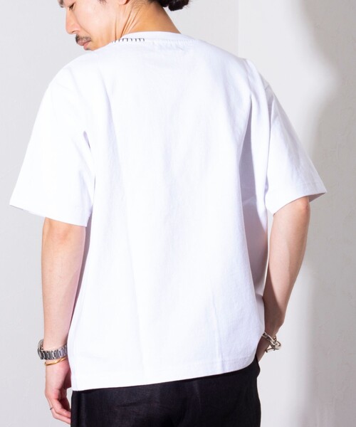 GLOSTER(グロスター)の「【GLOSTER/グロスター】ニットポケット ハンドステッチ ポケットTシャツ 配色ステッチ ポケT(Tシャツ/カットソー・メンズ・ホワイト/ミント/ネイビー・S/M/L)」の14枚目の写真