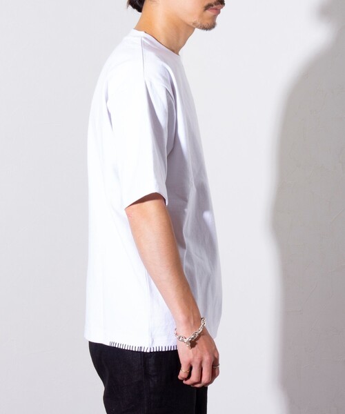 GLOSTER(グロスター)の「【GLOSTER/グロスター】ニットポケット ハンドステッチ ポケットTシャツ 配色ステッチ ポケT(Tシャツ/カットソー・メンズ・ホワイト/ミント/ネイビー・S/M/L)」の15枚目の写真