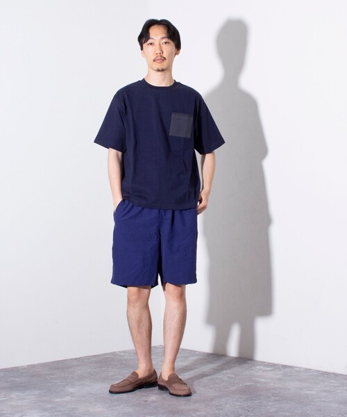 GLOSTER(グロスター)の「【GLOSTER/グロスター】ニットポケット ハンドステッチ ポケットTシャツ 配色ステッチ ポケT(Tシャツ/カットソー・メンズ・ホワイト/ミント/ネイビー・S/M/L)」の21枚目の写真