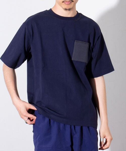 GLOSTER(グロスター)の「【GLOSTER/グロスター】ニットポケット ハンドステッチ ポケットTシャツ 配色ステッチ ポケT(Tシャツ/カットソー・メンズ・ホワイト/ミント/ネイビー・S/M/L)」の22枚目の写真