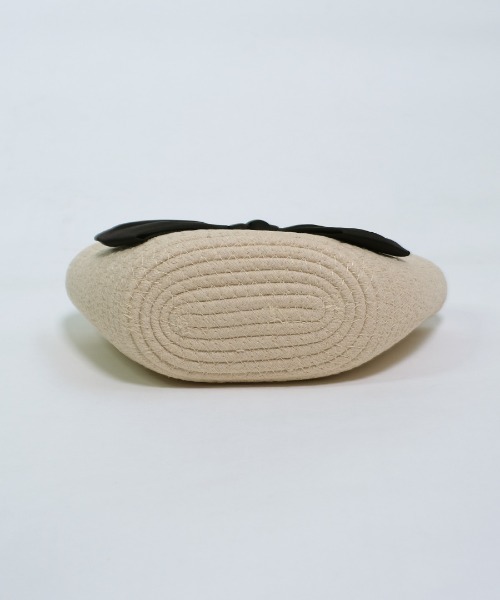 shopnikoniko（ショップニコニコ）の「ビックリボン かごバッグ ミニ トートバッグ バレエコア ねじれハンドル（ハンドバッグ・レディース・ベージュ/ホワイト・フリー）」の19枚目の写真