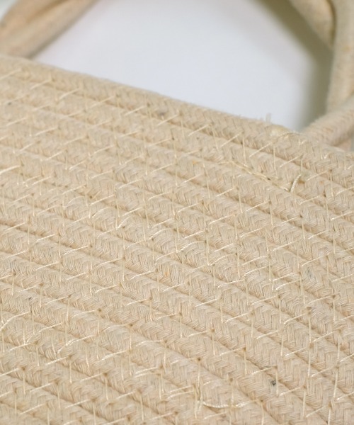 shopnikoniko（ショップニコニコ）の「ビックリボン かごバッグ ミニ トートバッグ バレエコア ねじれハンドル（ハンドバッグ・レディース・ベージュ/ホワイト・フリー）」の22枚目の写真