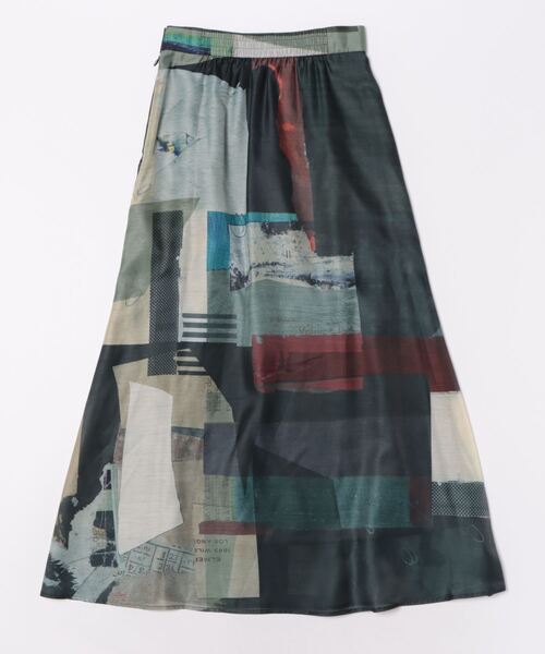 Ameri（アメリ）の「ART COLLAGE PRINT SHEER SKIRT（スカート）」 - WEAR