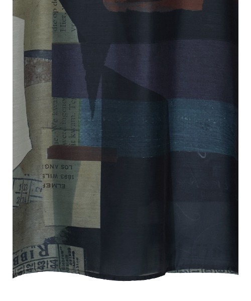 Ameri（アメリ）の「ART COLLAGE PRINT SHEER SKIRT（スカート）」 - WEAR